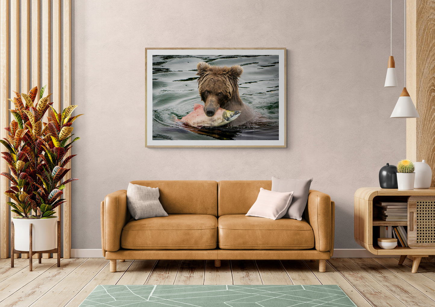 Brown Bear with Salmon
